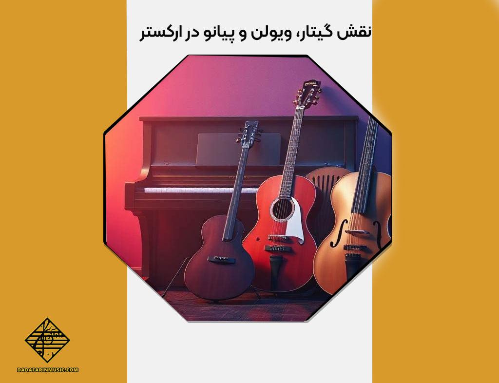 نقش گیتار، ویولن و پیانو در ارکستر